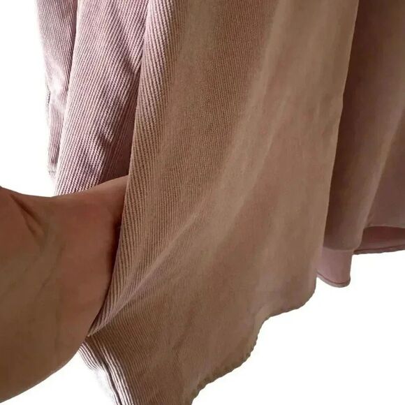 Zara Oversized Corduroy Button Down Shirt Blush Pink, SZ M# 1822 - Picture 10 of 15
